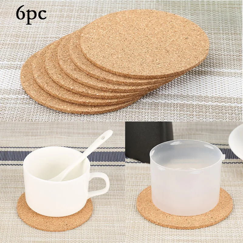 

6Pcs/set Retro Vinyl Drink Coasters Table Cup Mat Home Placemats Wine Table Mat Coffee Drink Cup Placemat Tableware Gadgets