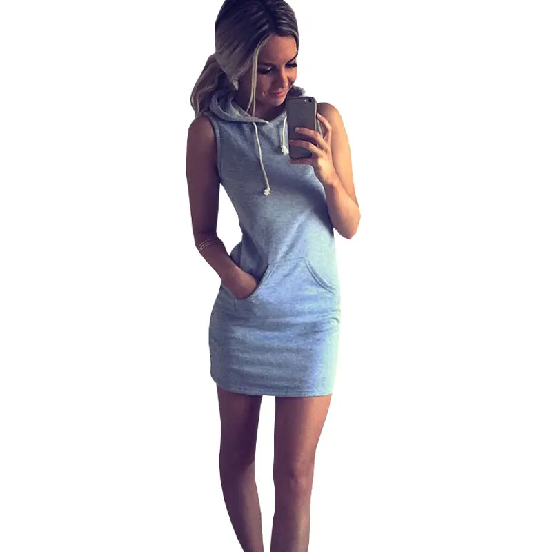 JYConline Casual Hoody Striped Bodycon 