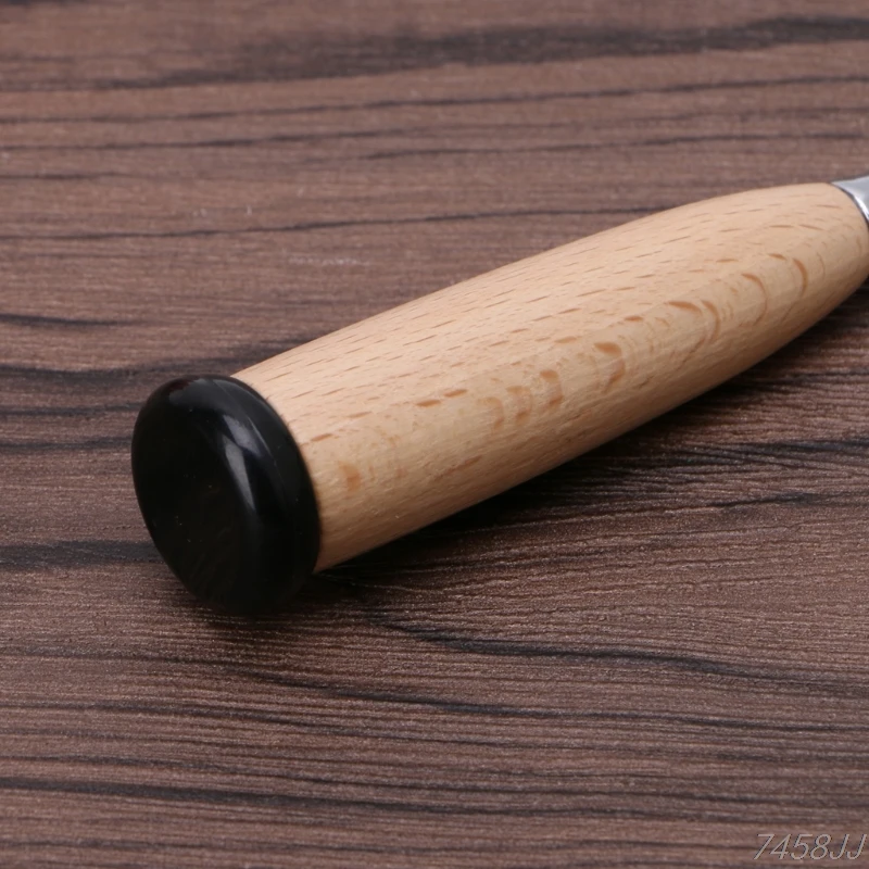 1PC Leather Craft Awl Tool Hole Maker Wooden Handle Steel Needle Sewing Stitching Punching Overstitch for Canvas Leather Tools