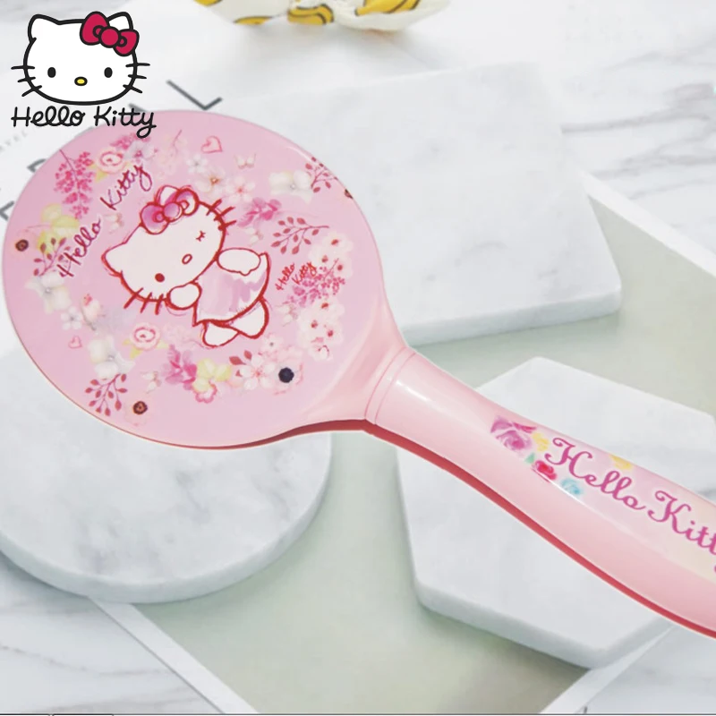 1 шт милый hello kitty макияж ручное зеркало пластиковое портативное косметическое зеркало KT шаблон красота милый стиль подарок Макияж