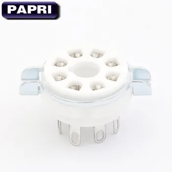 

10PCS K8A Ceramic Tin Plated 8Pin Tube Socket Chassis Mount Audio For KT88 GZ34 6SL7 6SN7 6550 5881 6V6 350B Etc