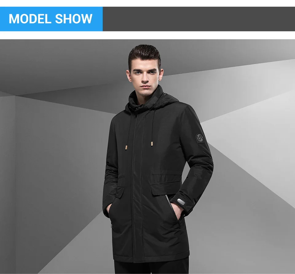 Seven7 брендовая мужская умная дорожная куртка с капюшоном, 17 карманов, длинная куртка, пальто, 2 предмета, водонепроницаемая ветровка, мужская одежда 111K20360