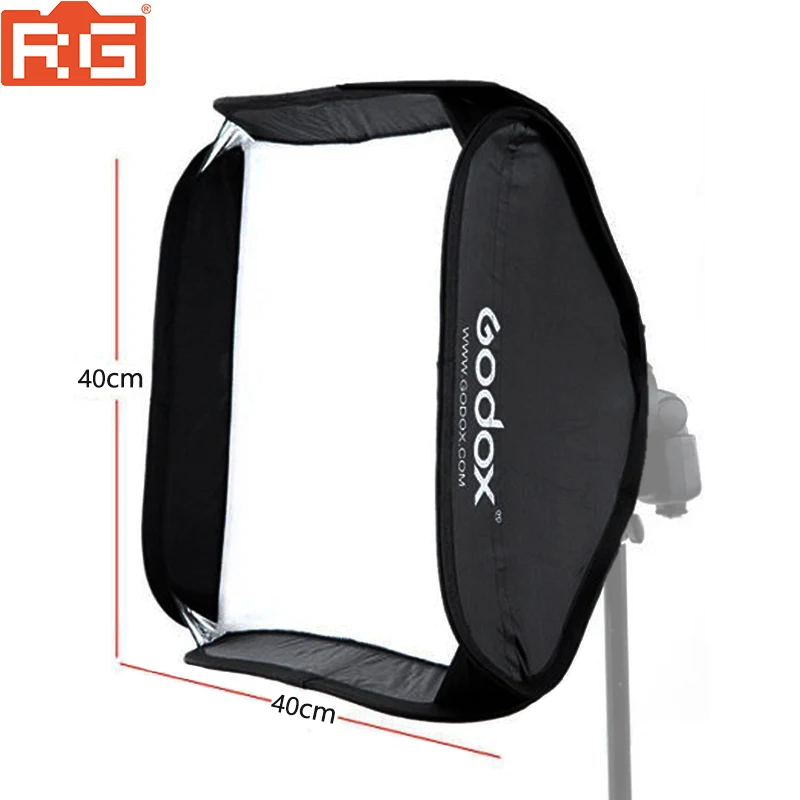 Godox 40x40cm Softbox  (Only softbox) for Camera Studio Flash fit Bowens Elinchrom Mount photography umbrella kit