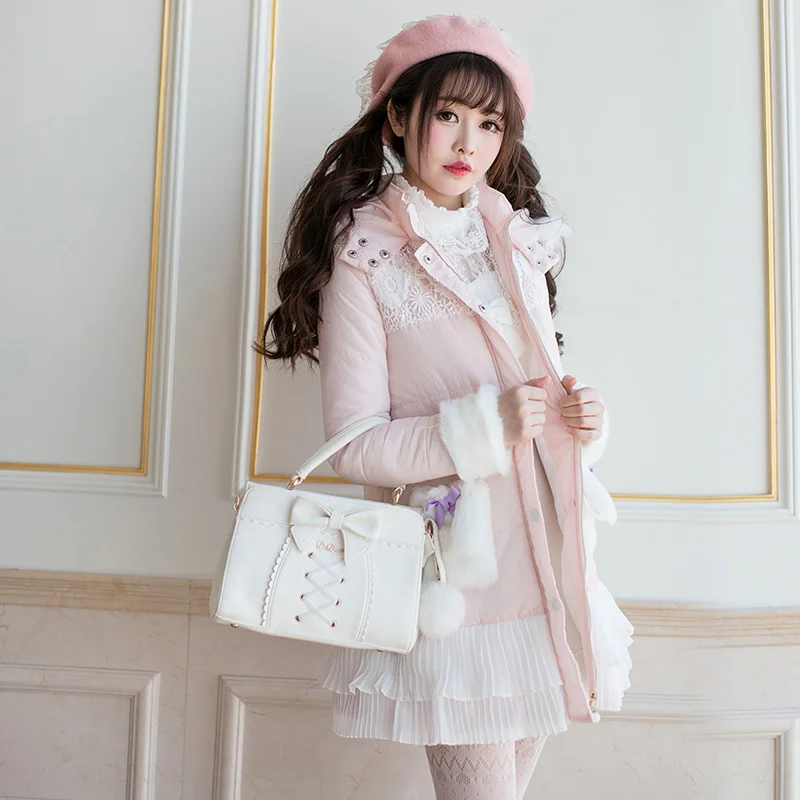 KEQI Candy Rain sweet парки в стиле Лолиты длинные зимние мягкие хлопковые милые