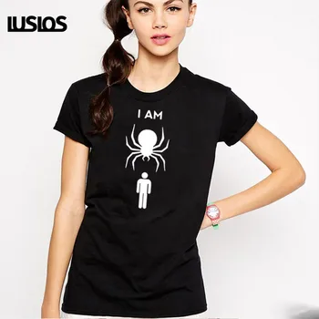 

LUS LOS Cool Black Super Hero Funny Couple Clothes Girl Woman Summer Short-Sleeve tshirt