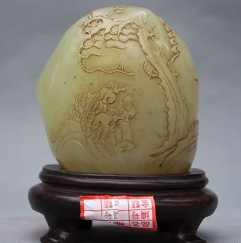 

Old China Shoushan Stone hand-carved classical People pattern Statue Seal Stamp