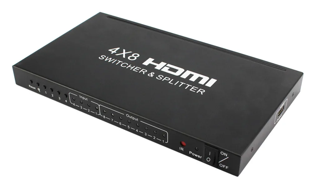 HDMI матричный коммутатор 4 в 8 выход 4*8 HD HDMI матричный ТВ видео HDMI коммутатор 4K2K3D