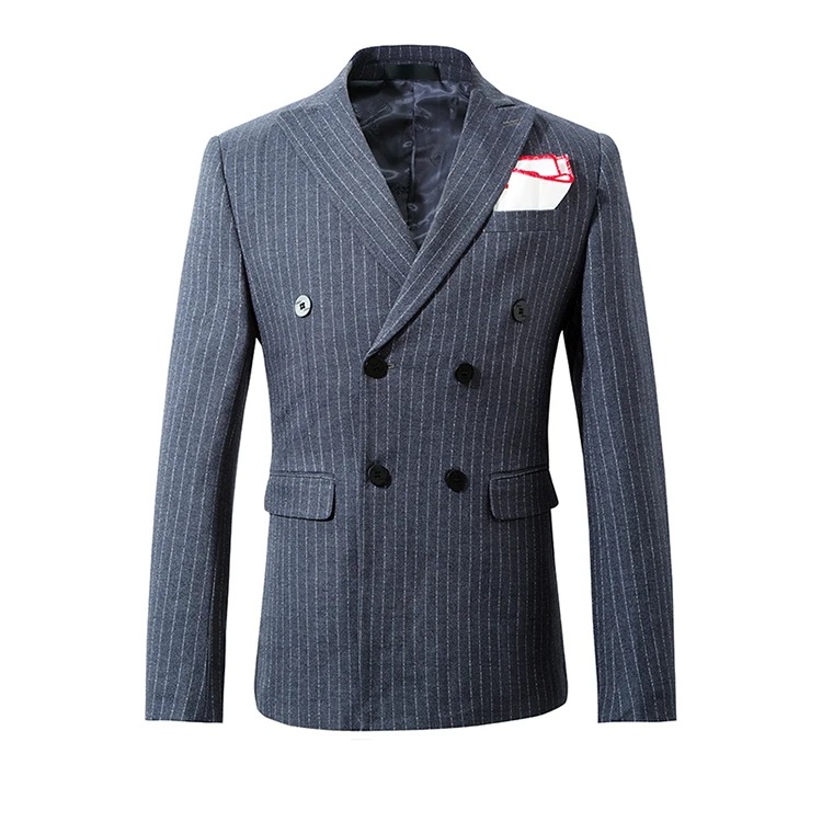 men suit gray double breasted