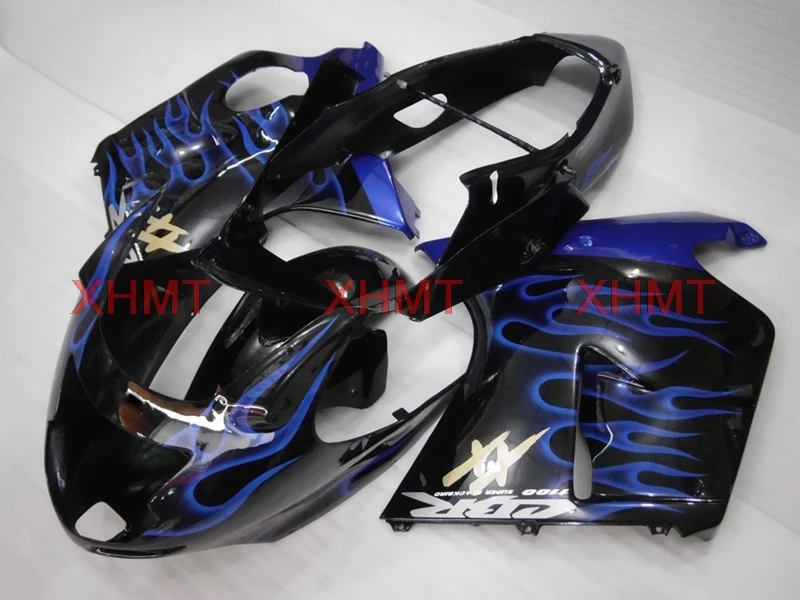 

for CBR1100 XX 1996 - 2005 Full Body Kits CBR 1100 XX 2002 Fairing BLACKBIRD 2000 Black Blue Flame Fairing