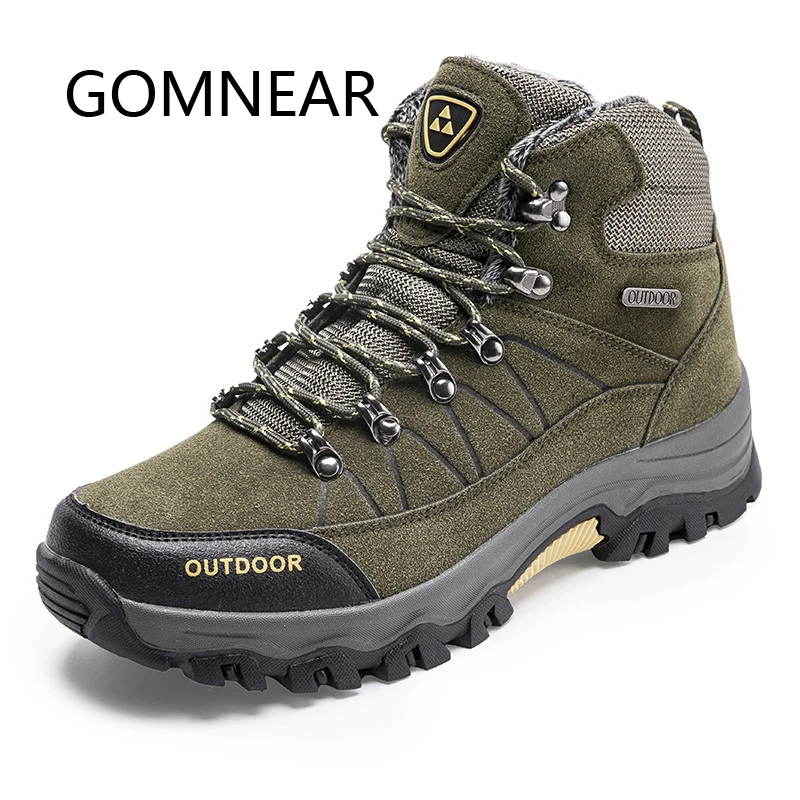 

GOMNEAR New Arrival Sneakers Men Anti-skid Hiking Shoes Outdoor Tourism Trekking Boots Breathable Hunting Climbing Shoes For Men