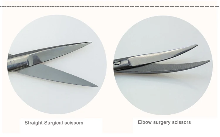 Хирургические ножницы для сельскохозяйственных животных, медицинские ножницы, бытовые ножницы, ножницы для мягких тканей, прямые локоть, инструменты для домашних животных 14 см/16 см/18 см