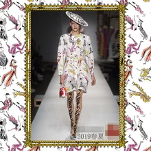 Новинка, Высококачественная саржевая ткань с принтом, платье, рубашка, модный материал, красивая полиэфирная ткань с принтом