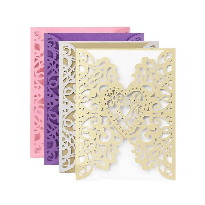  2018 10PCS European Style Hollow-out Wedding Invitations Innovative Invitation Card Birthday Card C - 32922360592