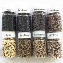 HARMONY 8000 штук 8 цветов выбор 3,4x3,0x6 мм расклешенные концы медный колокольчик евро микротрубки микро бусины для 1 г я наконечник для наращивания волос