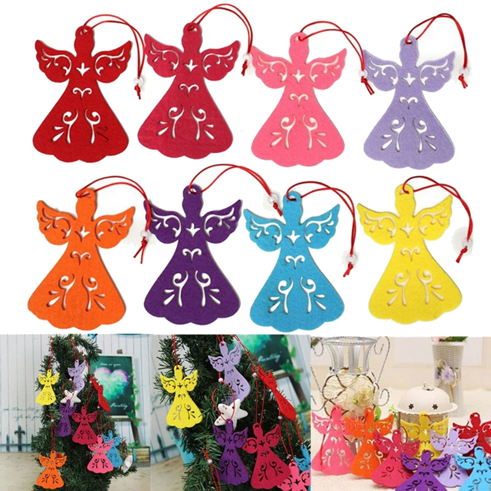 11cm*7.5cm Colorful Angel Wings Christmas Tree Decorations Christmas