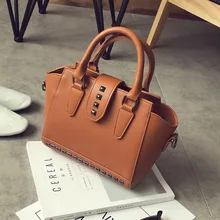 Винтажная женская сумка, повседневная сумка на плечо, женская модная сумка-мессенджер, Женская портативная цветная сумка с заклепками, маленькие сумки, bolsa feminina