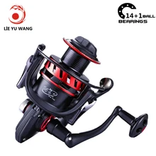 Lieyuwang спиннингом Рыбная ловля 14+1BB шарикоподшипники влево/вправо ручка Алюминий "песочные часы" Рыбалка катушка для спиннинга все для рыбалки катушка рыболовная тролли всё для рыбалки