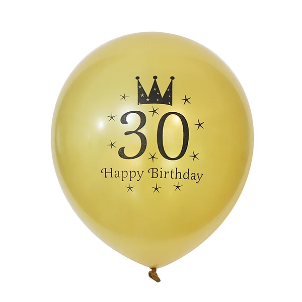 12 шт. 30th 40th 50th 60th 70th 80th шарики ко дню рождения воздушные шары для дня рождения вечеринки 30 40 50 60 70 80 шарики ко дню рождения s шарики для вечеринки - Цвет: 30 gold