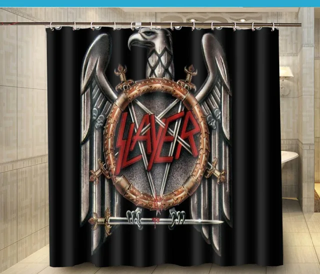slayer bands music heavy metal hard custom fashion shower curtain