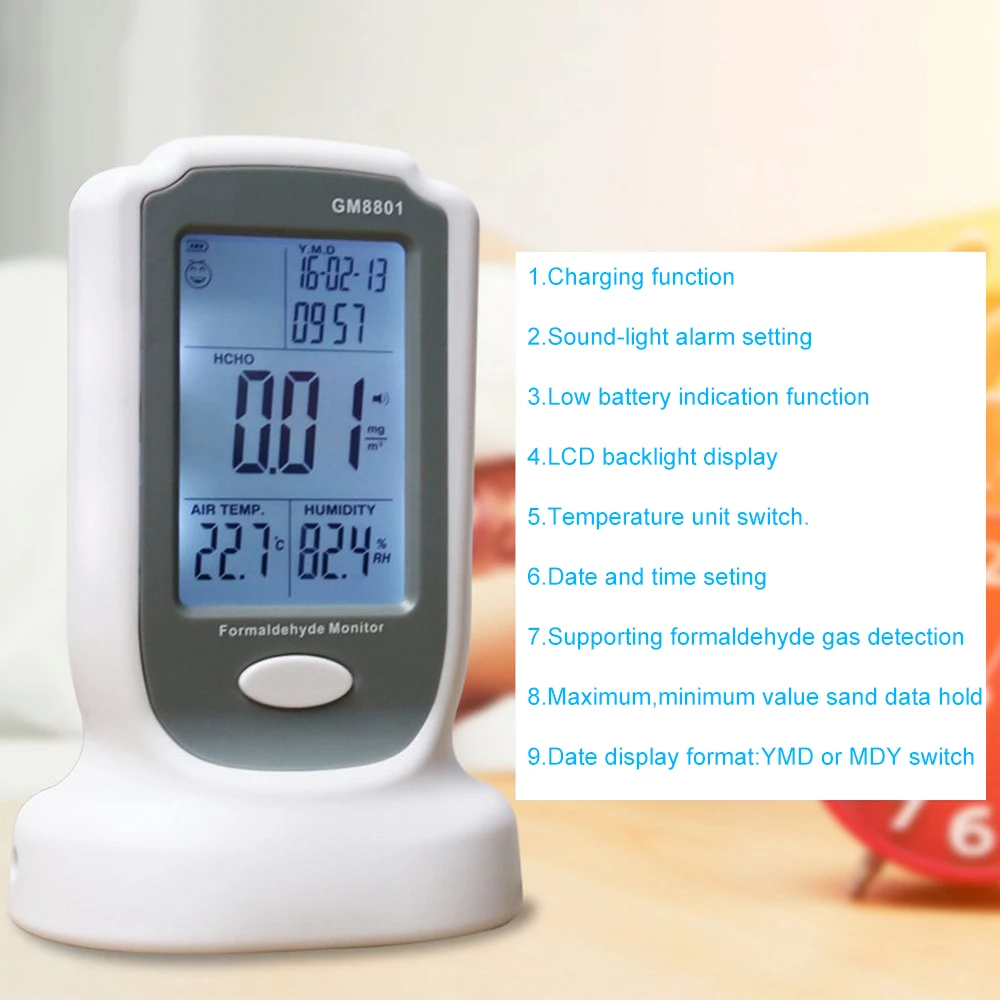 

Formaldehyde Detector Gas DetectorAir Quality Monitor Air Detector Formaldehyde Air Testing