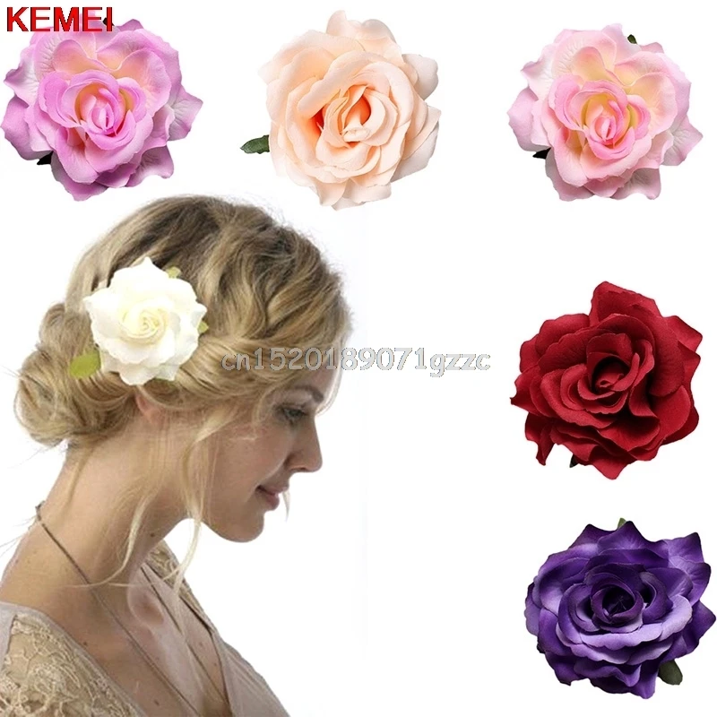 Свадебный цветок розы заколка для волос шпилька брошь подружки невесты Свадебная вечеринка Аксессуары# H027