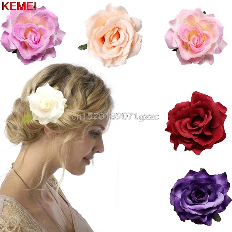 Bridal Rose Flower Hair Clip Hairpin Brooch Bridesmaid Wedding Party Accessorie #H027#