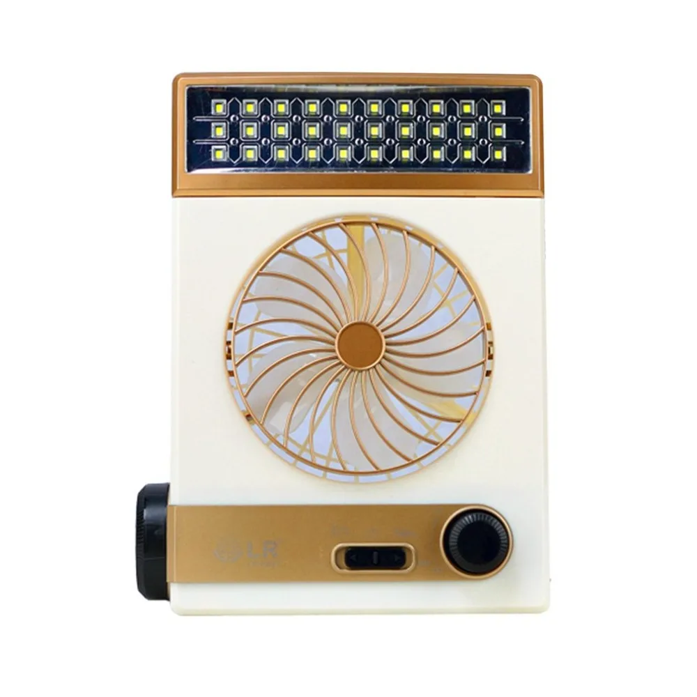 Ventiladores de refrigeración con ventilador de energía Solar de tamaño portátil con lámpara Led aire acondicionado para el hogar Oficina Exterior Camping verano ventilador