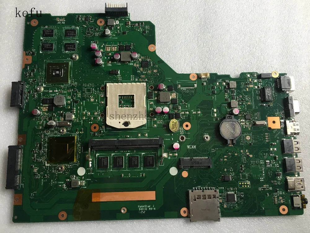 Материнская плата KEFU для ноутбука Asus X75VD PGA989 DDR3 REV.2.0 с памятью 4 ГБ RAM и графической