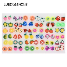 Женские маленькие серьги-гвоздики, наборы, акриловые, для девочек, детские, золотые, черные, фруктовые серьги, ювелирные изделия, для вечеринки, дня рождения, рождественский подарок, 36 пар/лот