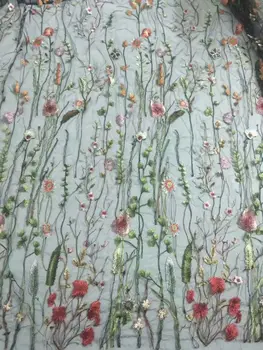 

Fashion Spring/Summer Series Embroidery Lace Fabric Mesh Tulle Lace Soft Summer Dress 5yards