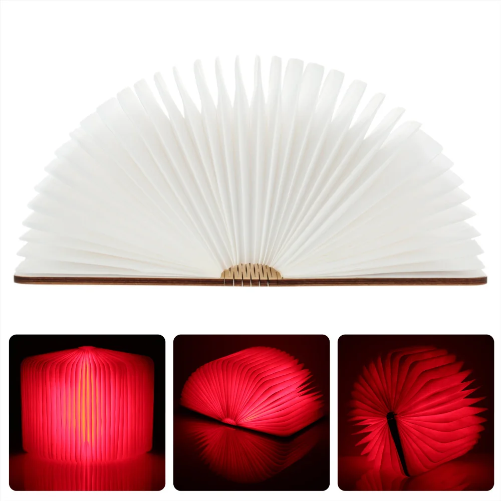 

LED Rechargeable Folding Book Light 4.5W 500LM Battery-Operated Changeable Shape Table Lamp Fixture Indoor