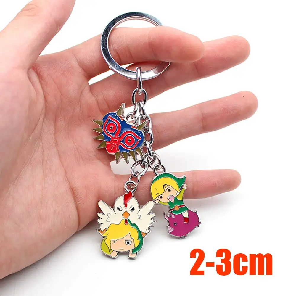 

3pcs/set Game Zelda Keychain Majora's Mask Link Cartoon Symbol Metal Pendants Keyring Ornament Jewelry Gift Cosplay Collection