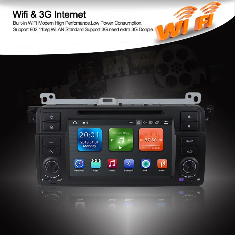 Discount KSAOTU 7" DAB+ 4G Android 8.1 Car DVD Player SD GPS for BMW 3er E46 M3 Rover75 MG ZT 5