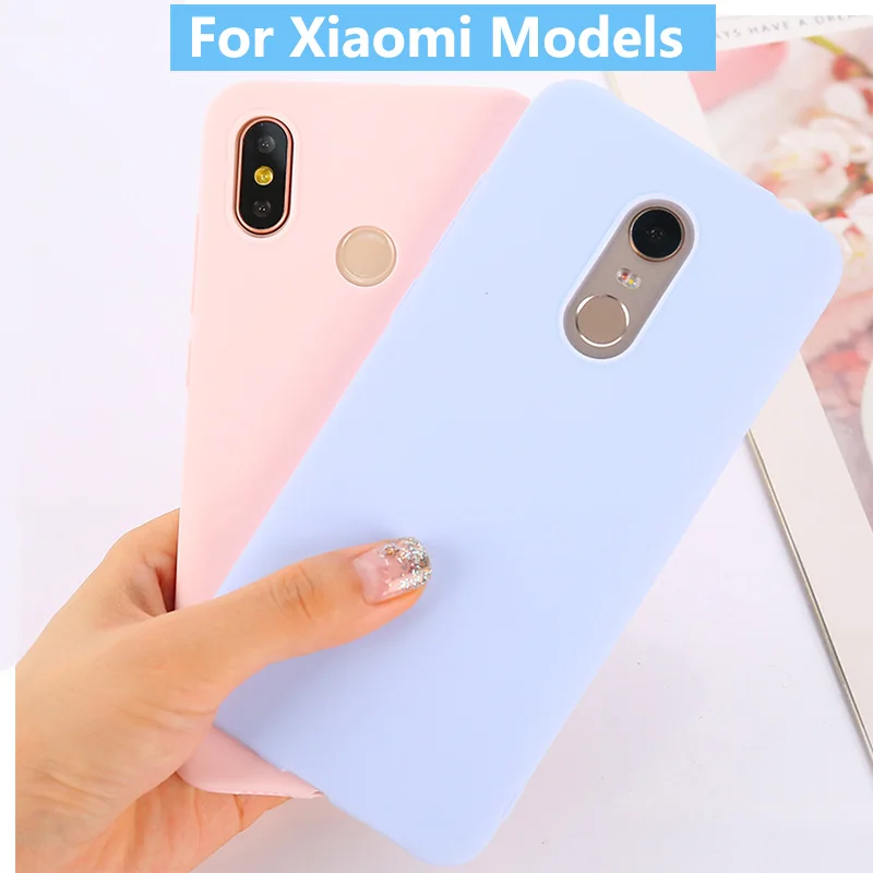 

Candy Color Case Redmi Note 7 6 Pro 6A Note 5 5A Pro 4X 4A Go Soft TPU Cover for Xiaomi Mi 8 Lite 6X A2 A1 5X Pocophone F1 Case