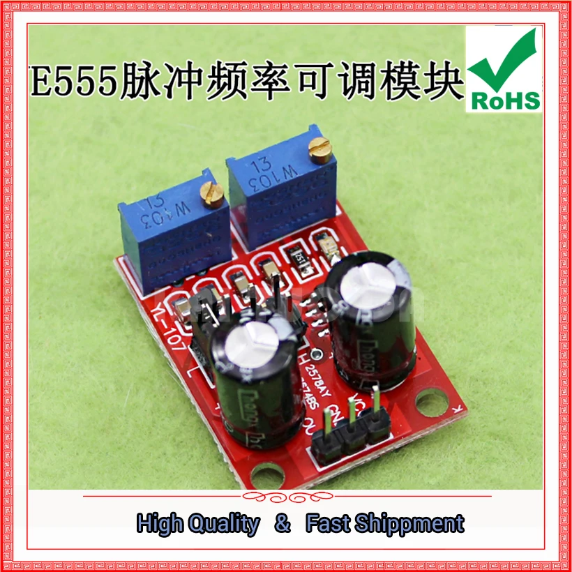 2PCs Nano Signal Generator Module 555 pulse frequency adjustable square wave PWM 
