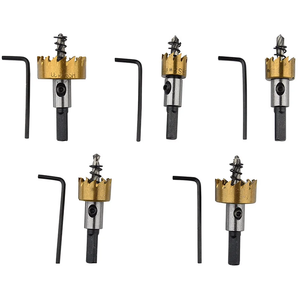 HakkaDeal 5PCS HSS high speed steel hole drill bit stainless steel hole