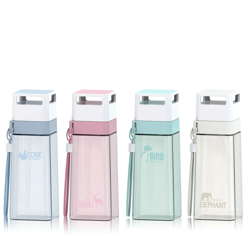 

Soffe BPA Free Plastic Magic Cube Design Drink Bottle 500ml Capacity Transparent Protable Outdoor Camping Sports Water Bottles