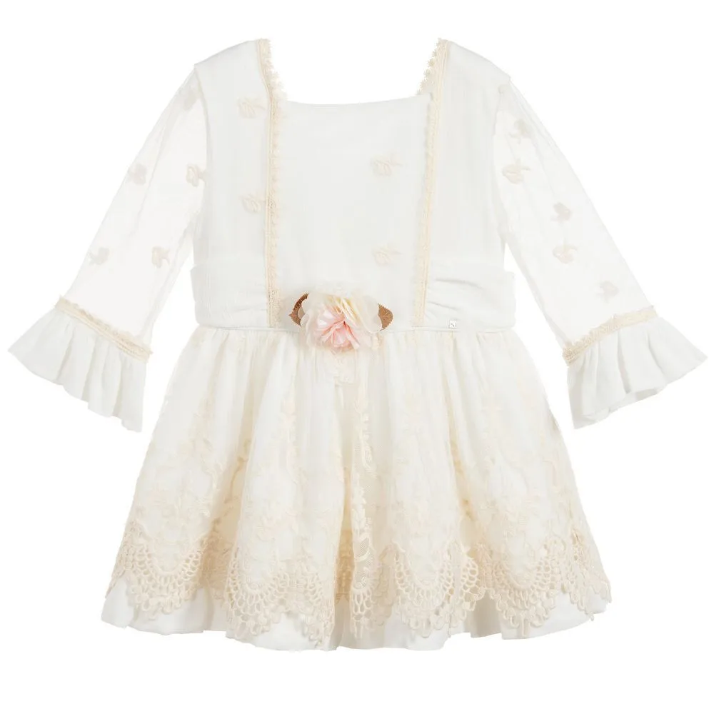 

2019 summer kids girl dresses bow baby girls infant flower clothes lace princess dress