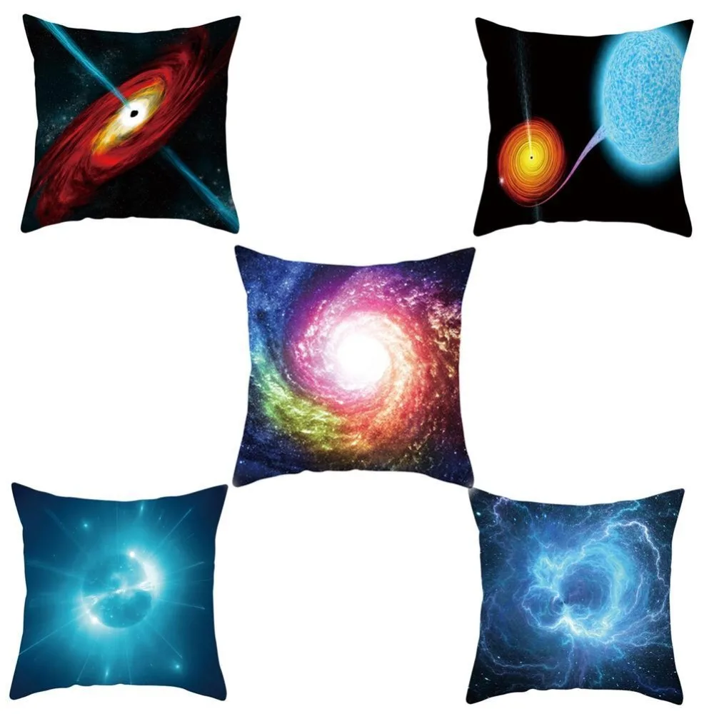 Galaxy Planets Space Solar System Earth Moon Pluto декоративная льняная наволочка для дивана | Дом и сад