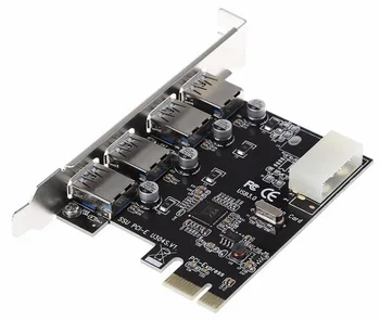 

by dhl 50pcs 4 Port PCI-E to USB 3.0 HUB PCI Express Expansion Card Adapter 5 Gbps Speed For Desktop Computer Components
