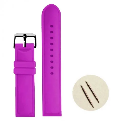 20mm Top Violet Color Silicone Jelly Rubber Ladies Watch Band Straps WB1087R20JB