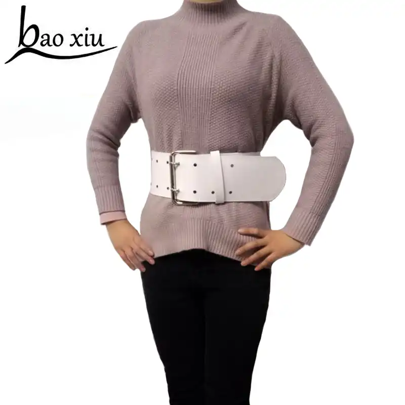 Womens wide leather belts Clearance
