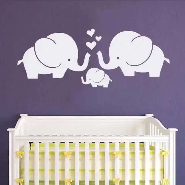 elephant family wall decal nursery elephant wall decal baby boy or