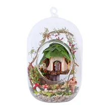 DIY кукольный домик с мебелью микро Пейзаж Craft орнамент сборки модели творческий подарок ручной работы игрушки мечта лес GN01# E