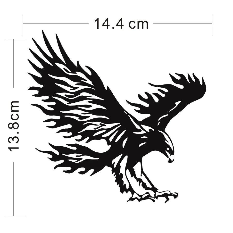14.4cm13.8cm Animal Eagle Car-Styling Motorcycle Car Sticker Vinyl Decal BlackSilverLaser Car Auto Window Sticker Car Styling (4)