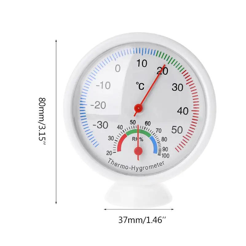 Крытый наружный термометр измеритель влажности в форме часов температурный гигрометр