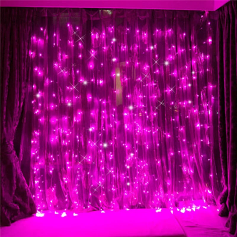 3M*3M 304LED Linkable Curtain String Fairy Lights Indoor Outdoor Christmas Garland For Party Wedding Garden Holiday Decoration