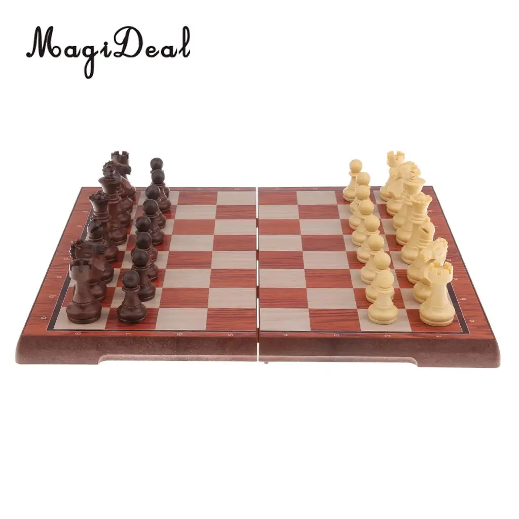 

MagiDeal Popular 1Set Magnetic Pieces Folding Chessboard Board Games Children Gift Kids Adult Puzzle Tabel Toy Large Chess