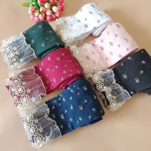 Осенние новые кружевные детские леггинсы из чистого хлопка штаны для девочек леггинсы для девочек