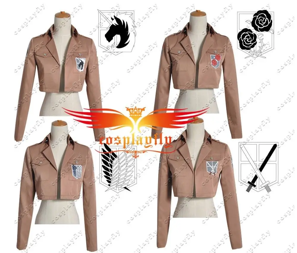 4 типа мини пальто Shingeki no Kyojin Recon/Trainning/Военная полицейская